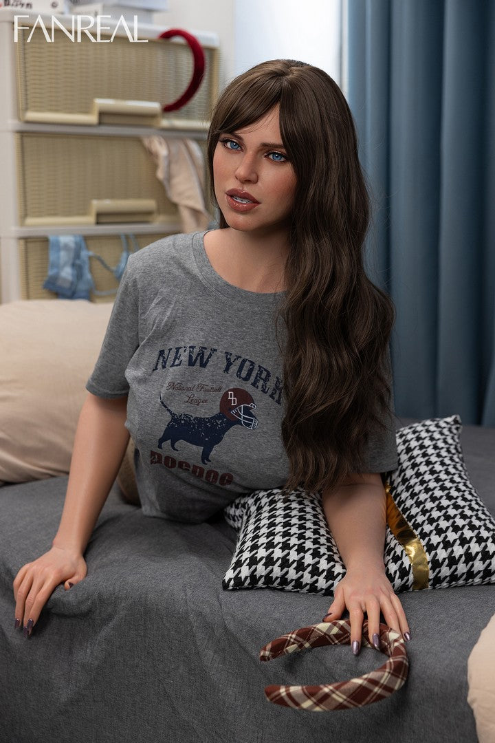 Gina ROS: Buste De Poupée Sexuelle En Silicone De Luxe 95cm, Bonnet G-Fanreal Doll-[Stock UE]